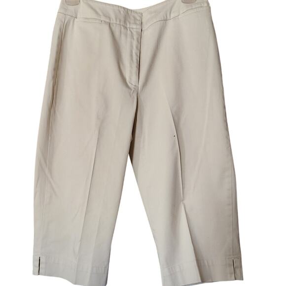 Liz Claiborne Beige Cotton/Lycra/Spandex/ Capri/ Chino Pants Women's Size 4 - Picture 4 of 9